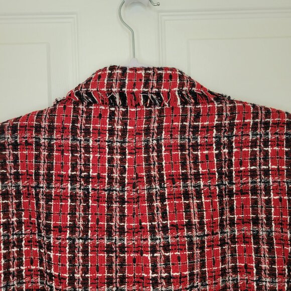 KARL LAGERFELD PARIS TWEED BLAZER SZ 10 - Picture 13 of 15